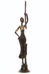 Burkina Bronze Noble by Nature Woman with Mortar & Pestle