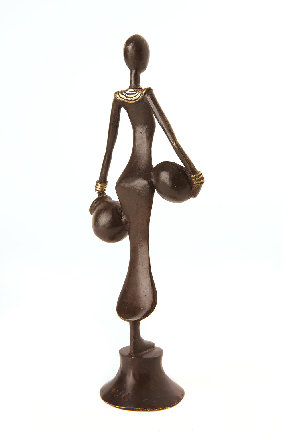 Burkina Bronze Noble by Nature Woman with Calabash Bowl