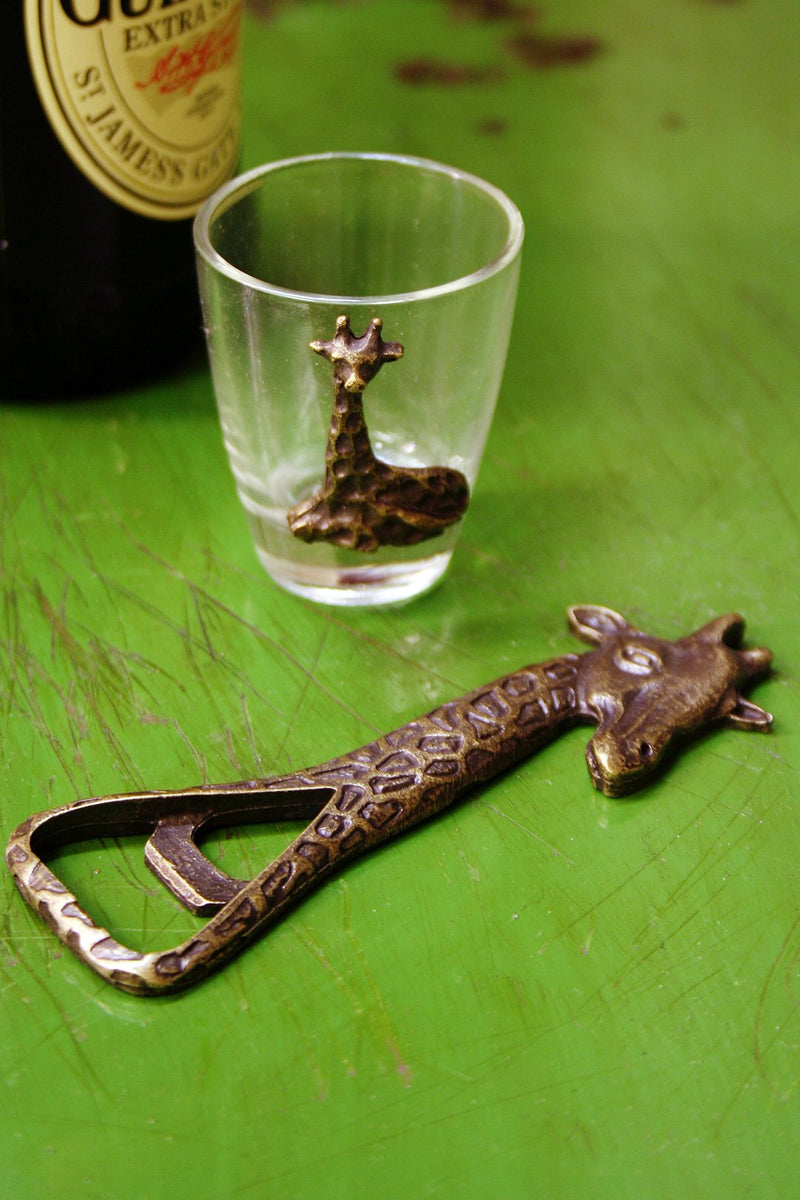 Giraffe Neck Brass Bottle Opener