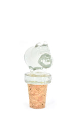 Handblown Recycled Glass Hippo Bottle Stopper Default Title