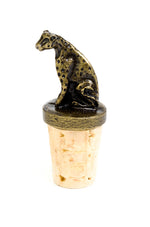 South African Brass Cheetah Wine Bottle Stopper Default Title