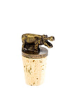 South African Brass Hippo Wine Bottle Stopper Default Title