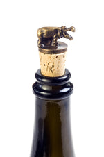 South African Brass Hippo Wine Bottle Stopper Default Title