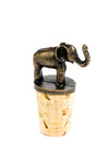 South African Brass Elephant Wine Bottle Stopper Default Title