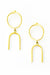 House of Cindimini Brass Rune Earrings