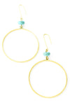 House of Cindimini Brass and Turquoise Daydreamer Earrings