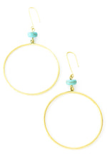 House of Cindimini Brass and Turquoise Daydreamer Earrings