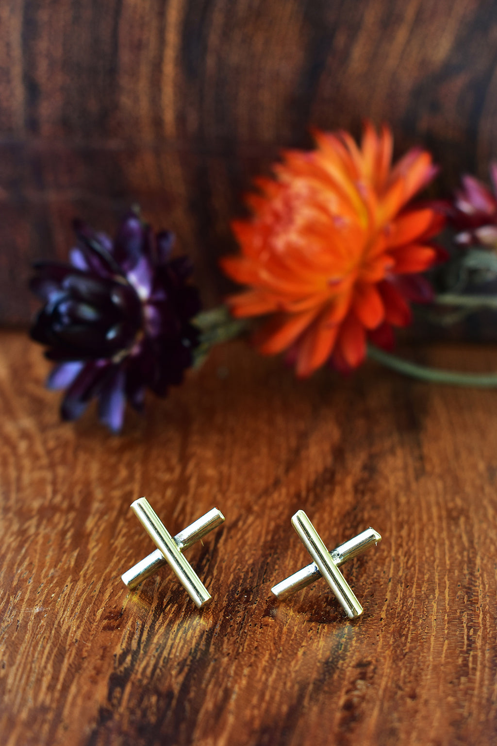 House of Cindimini Brass Kisses Earrings