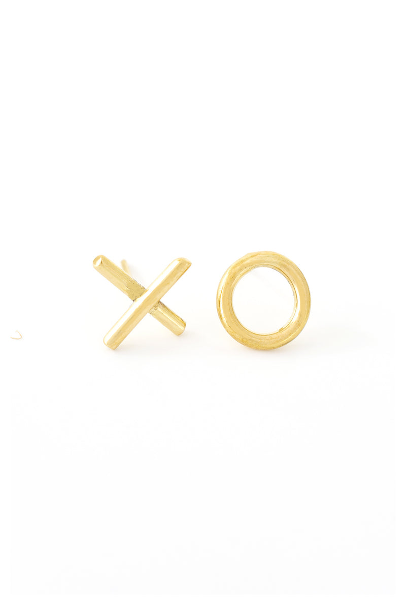 House of Cindimini Brass Hugs & Kisses Earrings