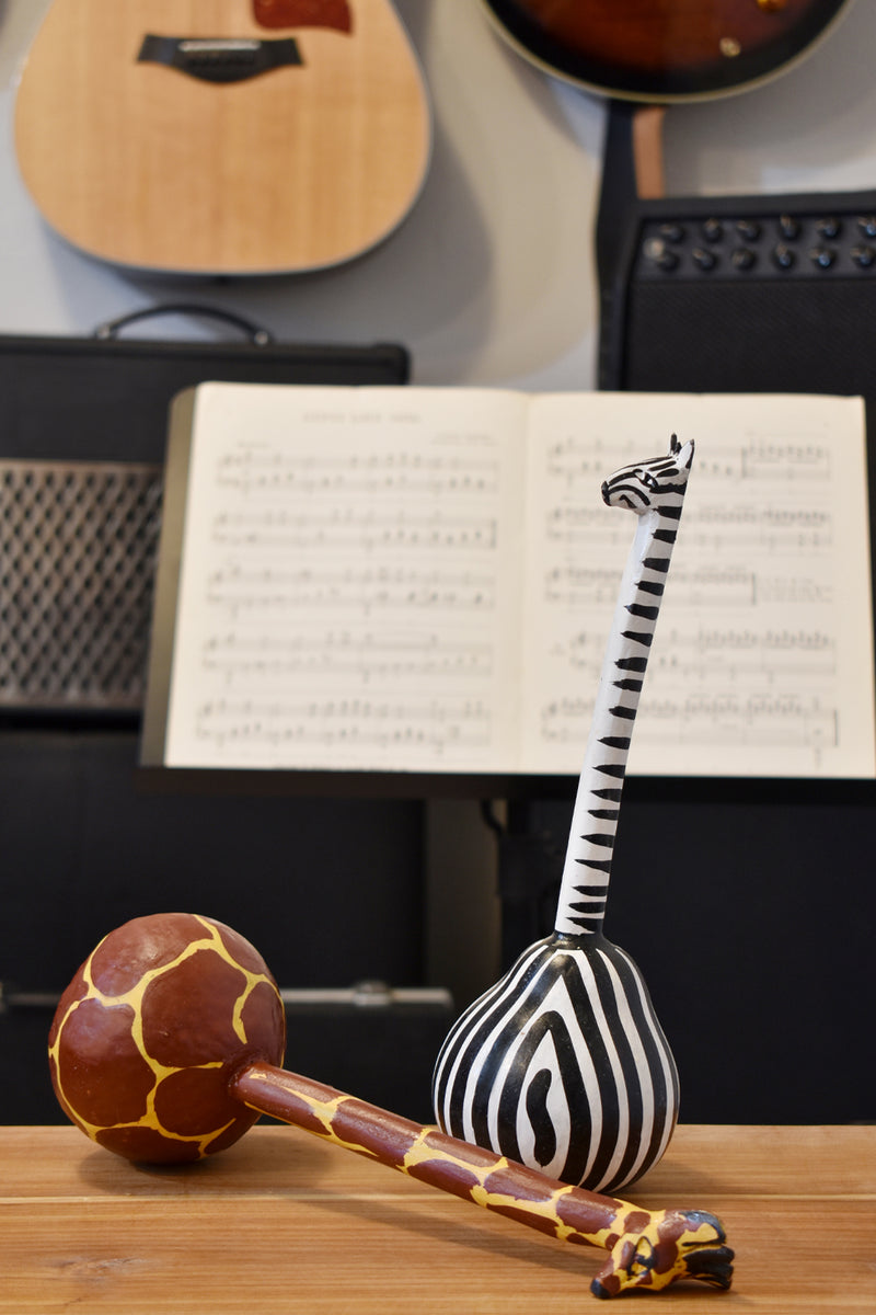 Handmade Zebra Calabash Gourd Maraca