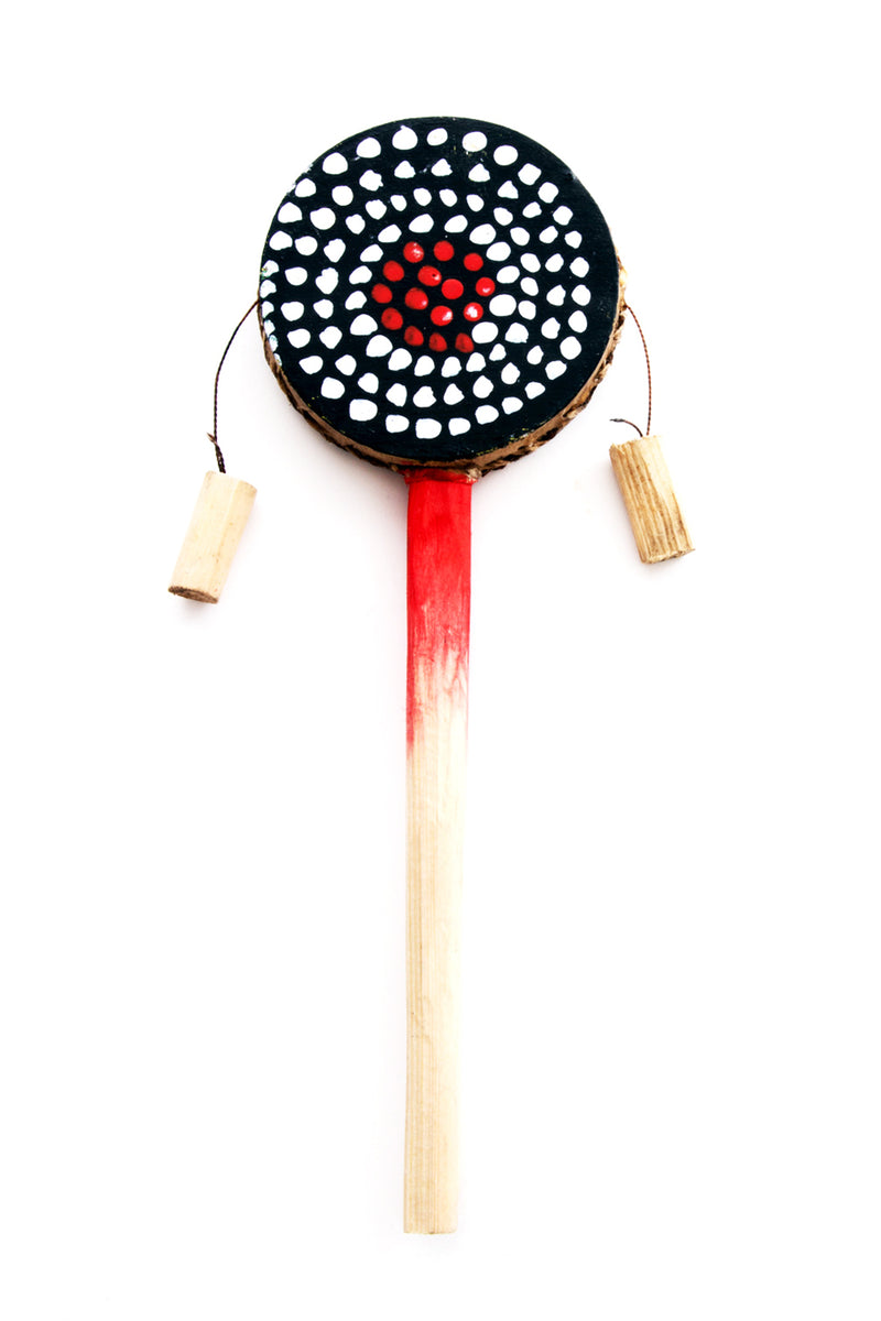 Small Maasai Bead Kenyan Spin Drum