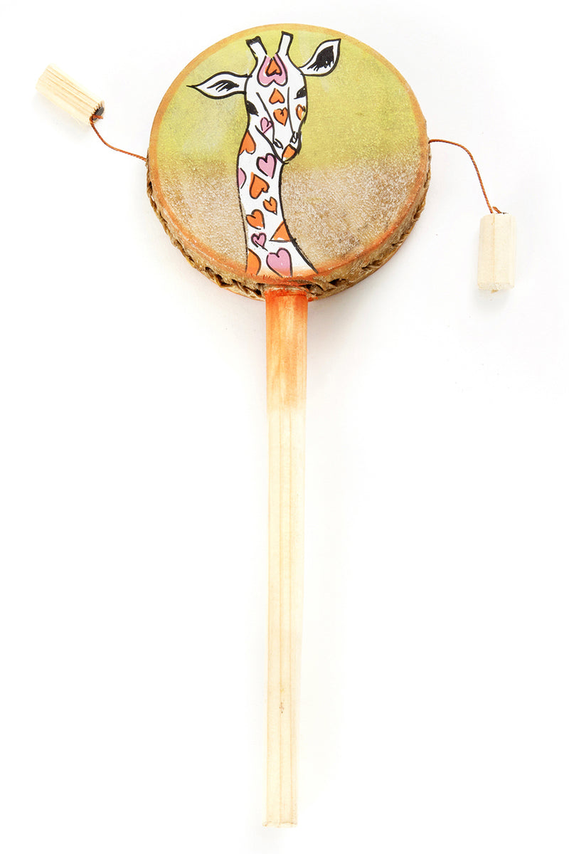Kenyan Lovely Giraffe Spin Drum