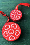 Red Drum Ornaments with Hearts