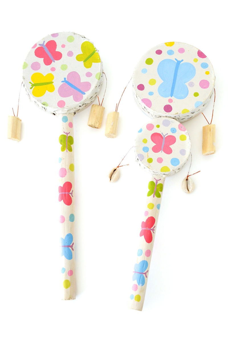 Double Colorful Butterfly Spin Drum