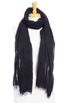 Midnight Whisper Light Cotton Shawl from Ethiopia