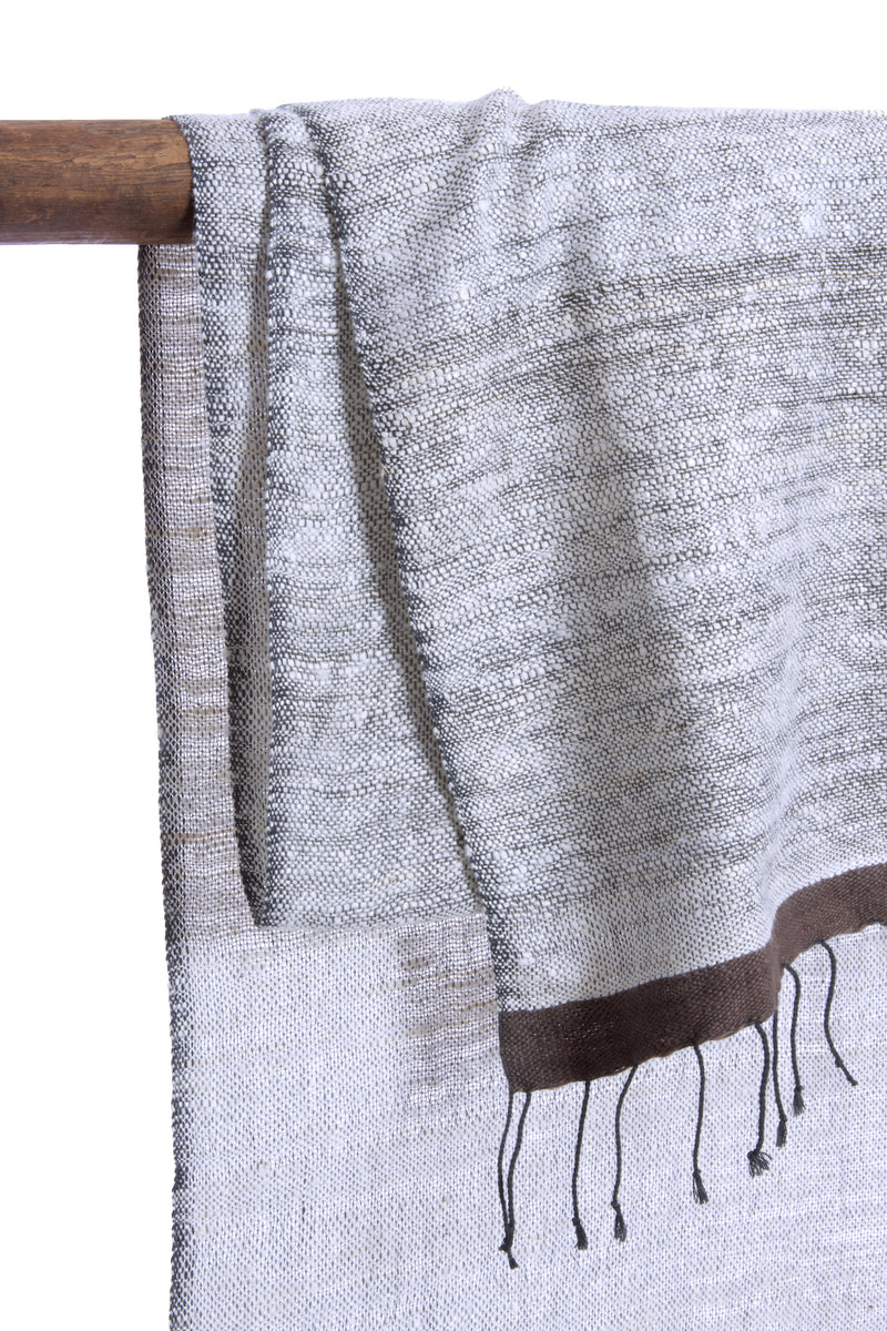 Ethiopian Stella Shawl with Gray Border