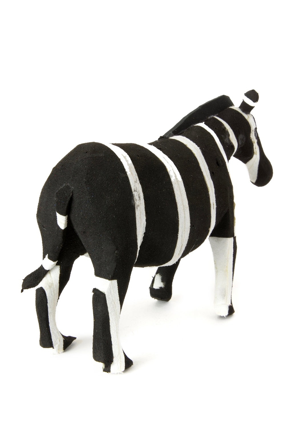 Medium Recycled Flip Flop Zebra Sculpture