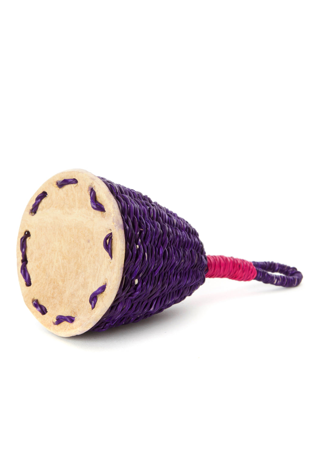 Purple and Pink Woven Elephant Grass Rattle