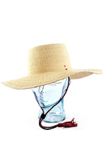 Ghanaian Plain Straw Sun Hat with Strap