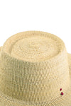 Ghanaian Plain Straw Sun Hat with Strap