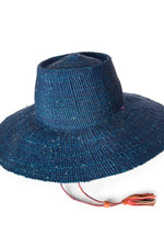 Ghanaian Blue Straw Sun Hat