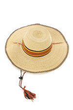 Ghanaian Straw Sun Hat with Strap - Assorted Colors & Designs