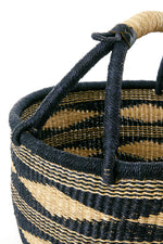 Midnight Diamond Handwoven Decorative Bolga Basket Default Title
