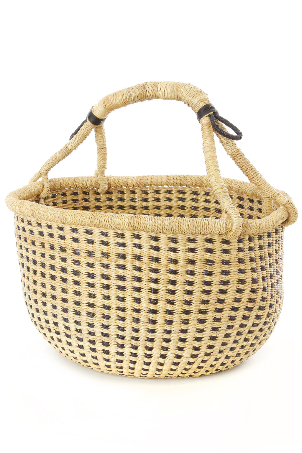 Midnight and Natural Checkered Bolga Basket Default Title