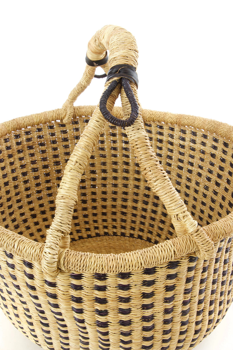 Midnight and Natural Checkered Bolga Basket Default Title