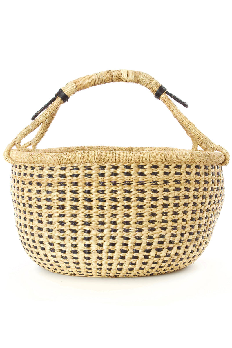 Midnight and Natural Checkered Bolga Basket Default Title
