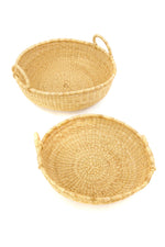 Set of Two Natural Woven Grass Garden Baskets Default Title