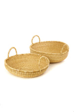 Set of Two Natural Woven Grass Garden Baskets Default Title