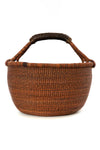Gingerbread Bolga Basket with Leather Handles Default Title