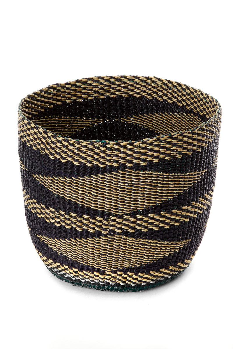 Lace Weave Midnight Woven Bin