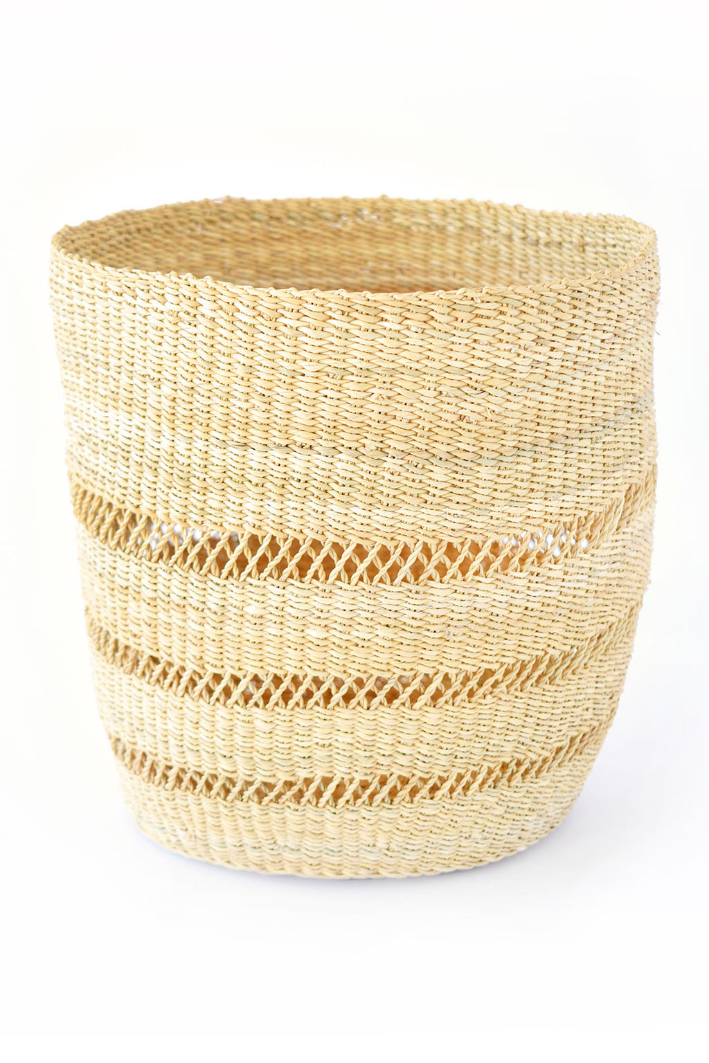 All Natural Handwoven Lace Weave Bolga Bin