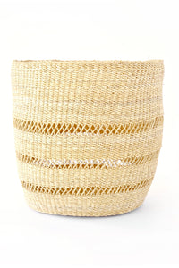 All Natural Handwoven Lace Weave Bolga Bin