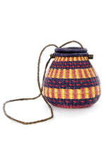 Ghanaian Lidded Basket Purse in Assorted Colors