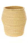 Set of Two All Natural Elephant Grass Barrel Baskets Default Title