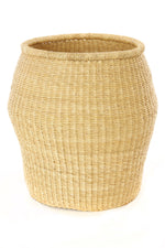Set of Two All Natural Elephant Grass Barrel Baskets Default Title
