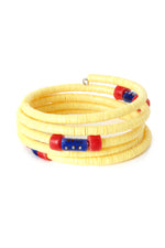Yellow Phono Disc Coil Bracelet
