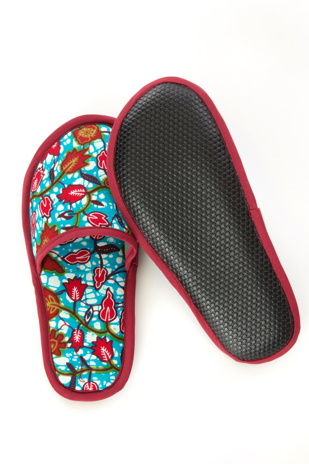 Small Assorted Ankara Cloth House Slippers from Ghana