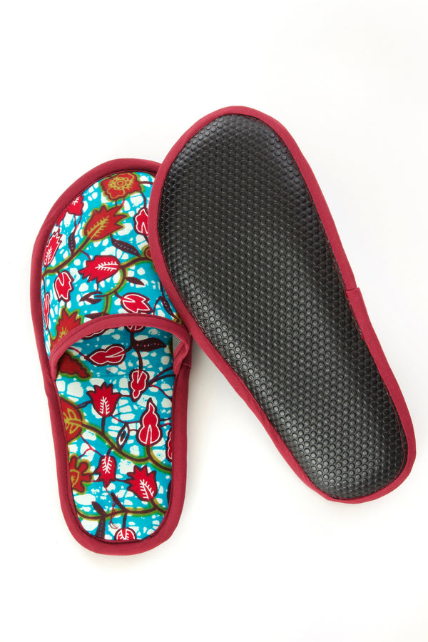 Small Assorted Ankara Cloth House Slippers from Ghana