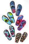 Medium Assorted Ankara Cloth House Slippers from Ghana