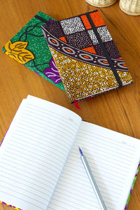 Ghanaian Ankara Cloth Covered Journals - Lined and Unlined GHC2A  Lined A5 Journal