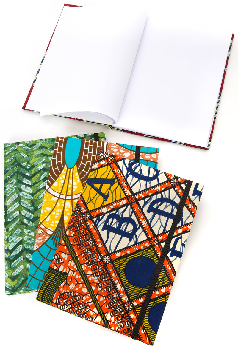 Ghanaian Ankara Cloth Sketchbook in Assorted Patterns Default Title