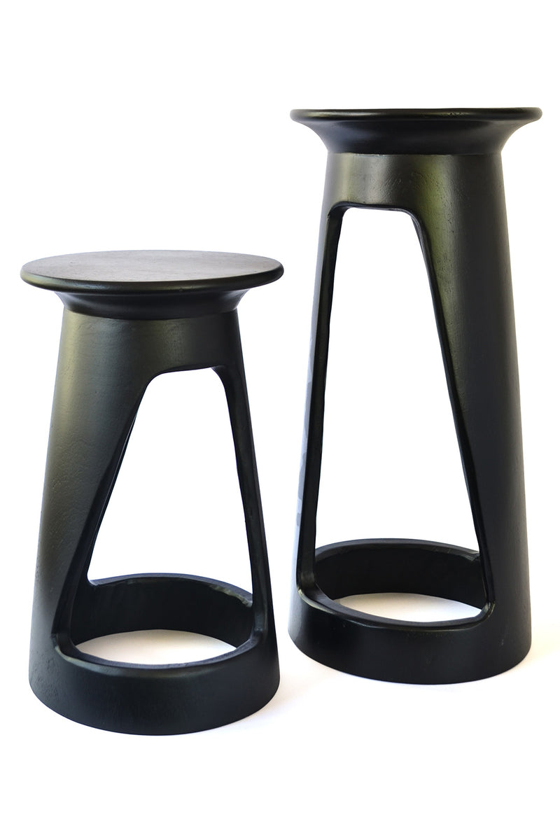 18" Black Tweneboa Wood Portal Table