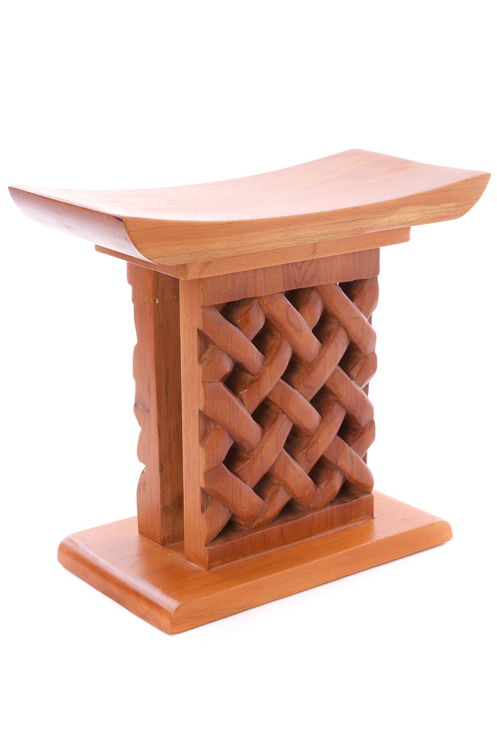 Cedrela Wood Mesh Stool from Ghana