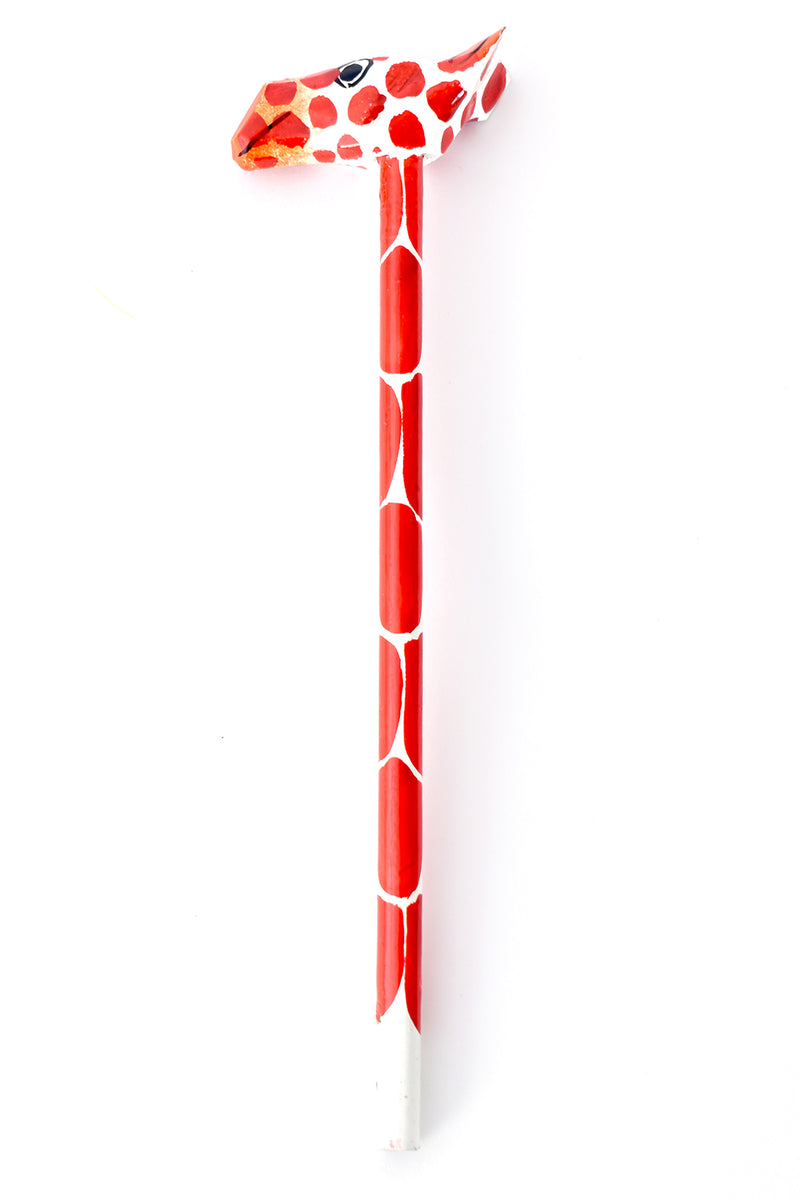 Hand Painted Giraffe Pencil from Kenya