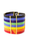 Pride & Joy Beaded Rainbow Cuff Bracelet
