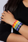 Pride & Joy Beaded Rainbow Cuff Bracelet